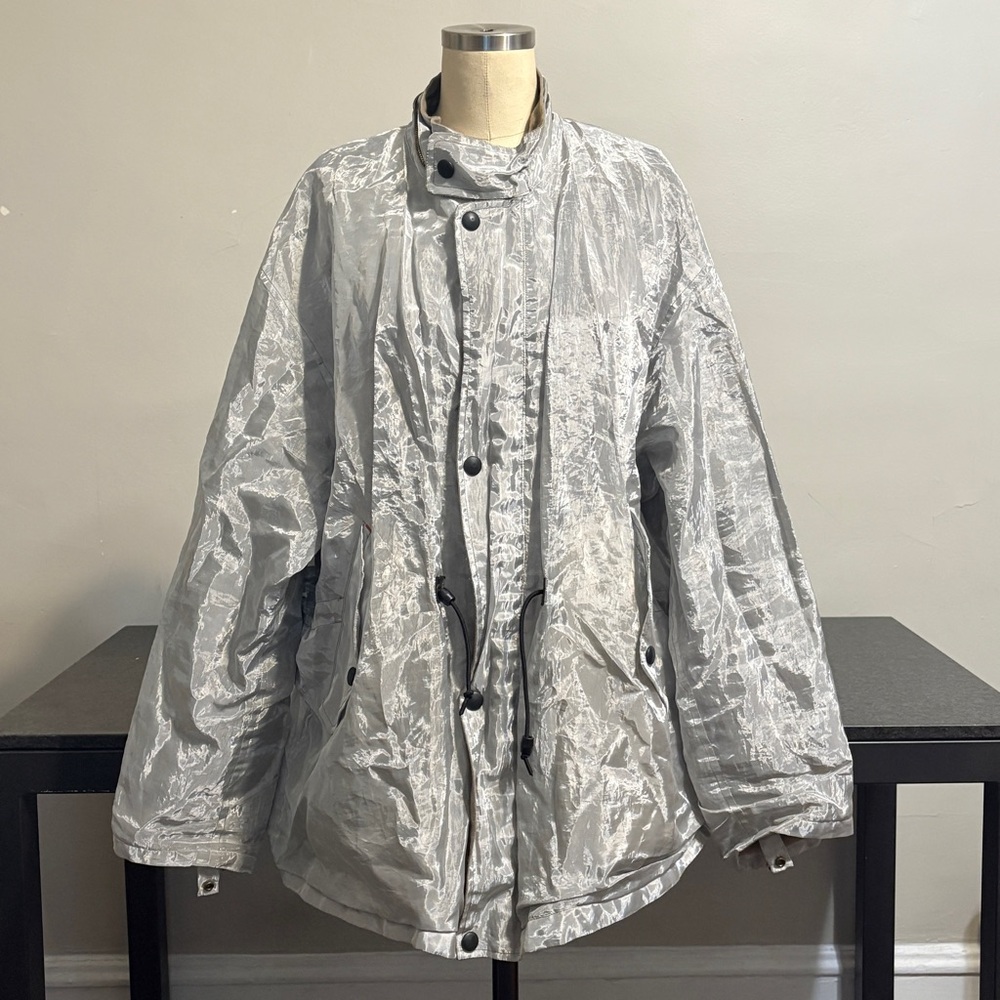 RARE Vintage Dézert + Shigehiko Oversized Japanese Silver Metallic Jacket Large